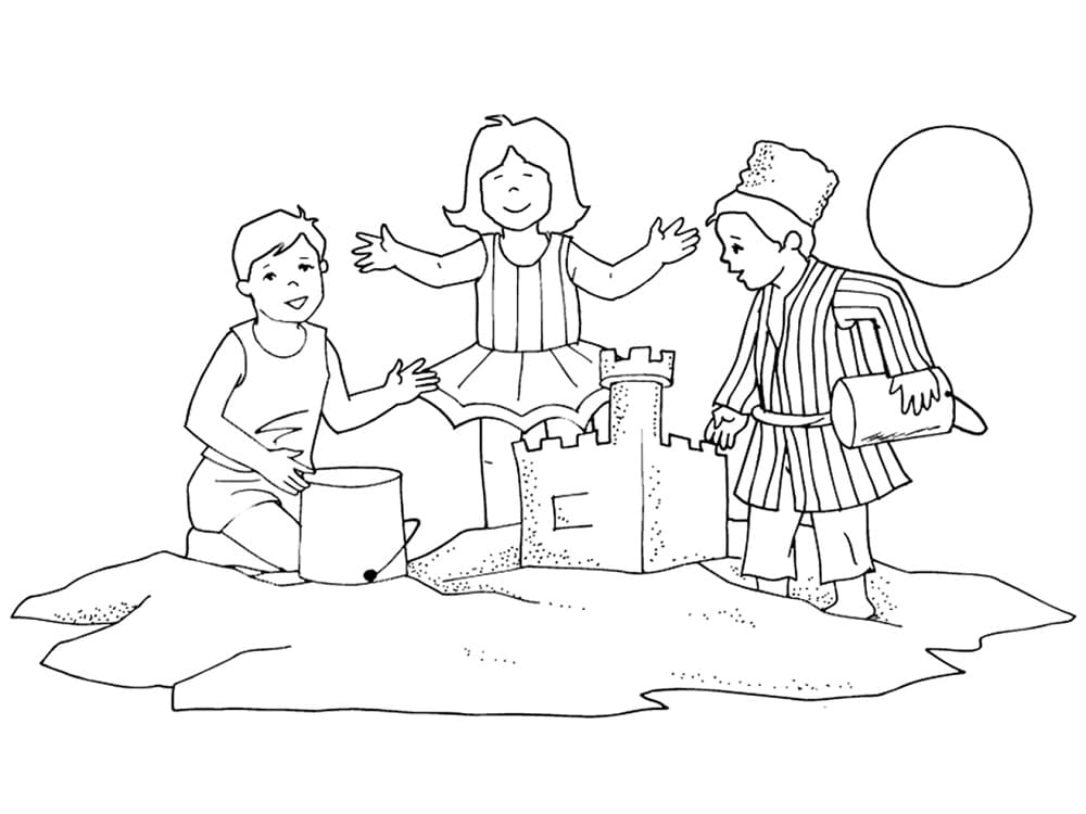 Bé Với Lâu Đài Cát