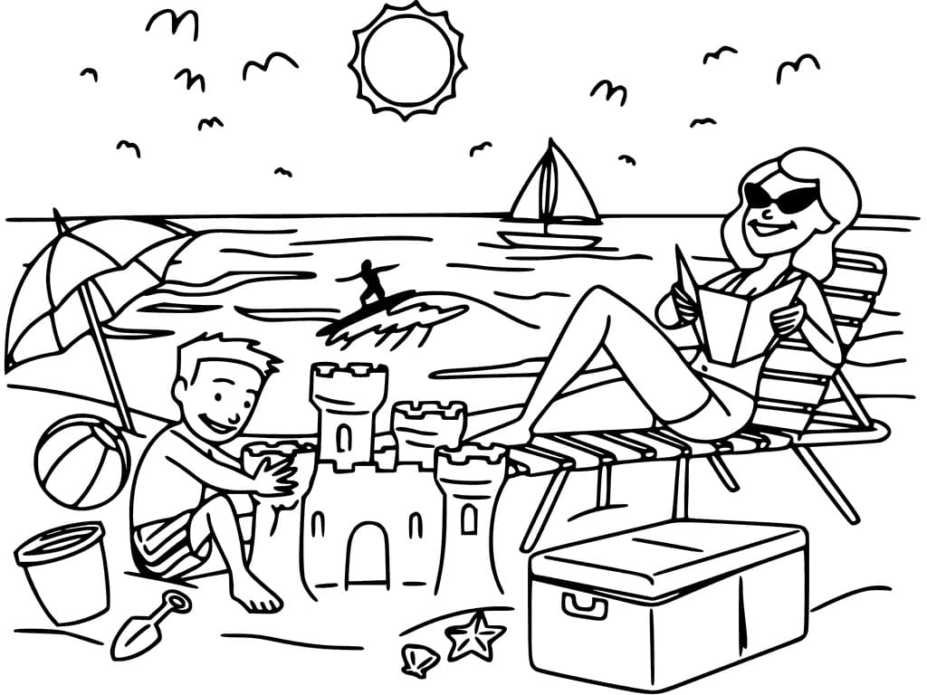 Bé Xây Lâu Đài Cát