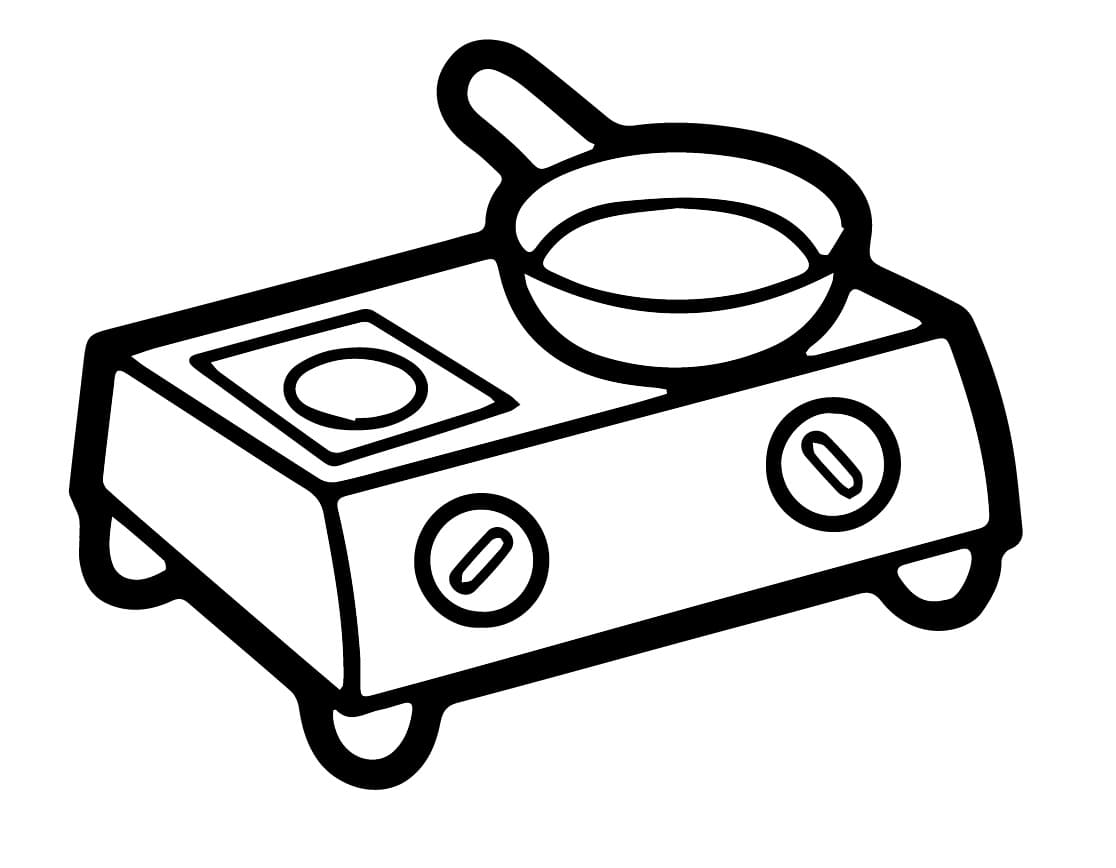 Bếp Ga Với Cái Chảo