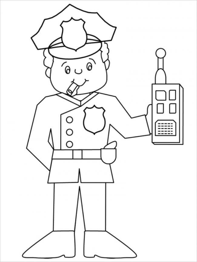 Cảnh Sát Cầm Bộ Đàm