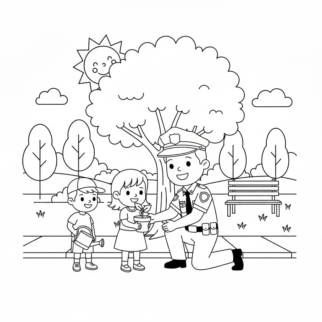 Cảnh Sát Giúp Bé Qua Đường