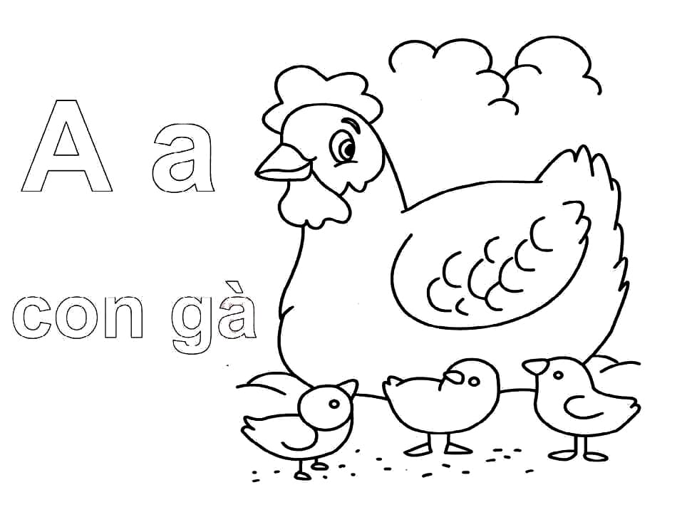 Tô Màu 29 Chữ Cái Tiếng Việt