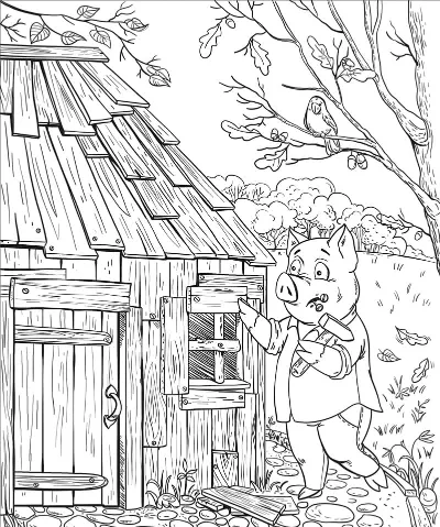 Chú Heo Con Xây Nhà Bằng Gỗ