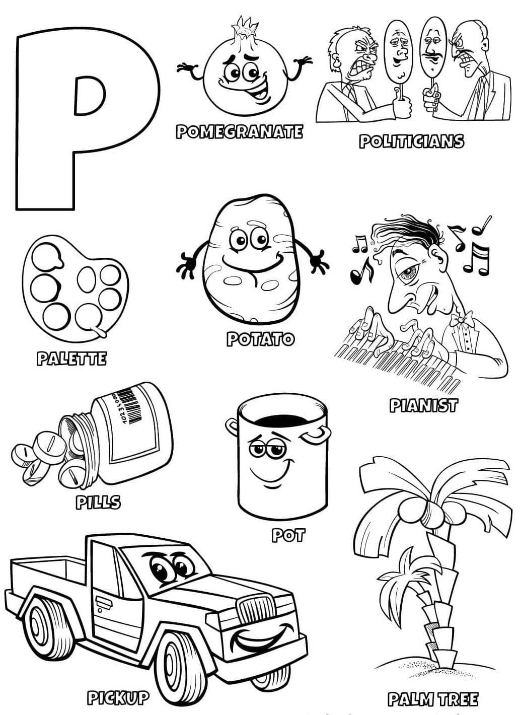 Chữ P Đầy Dễ Thương