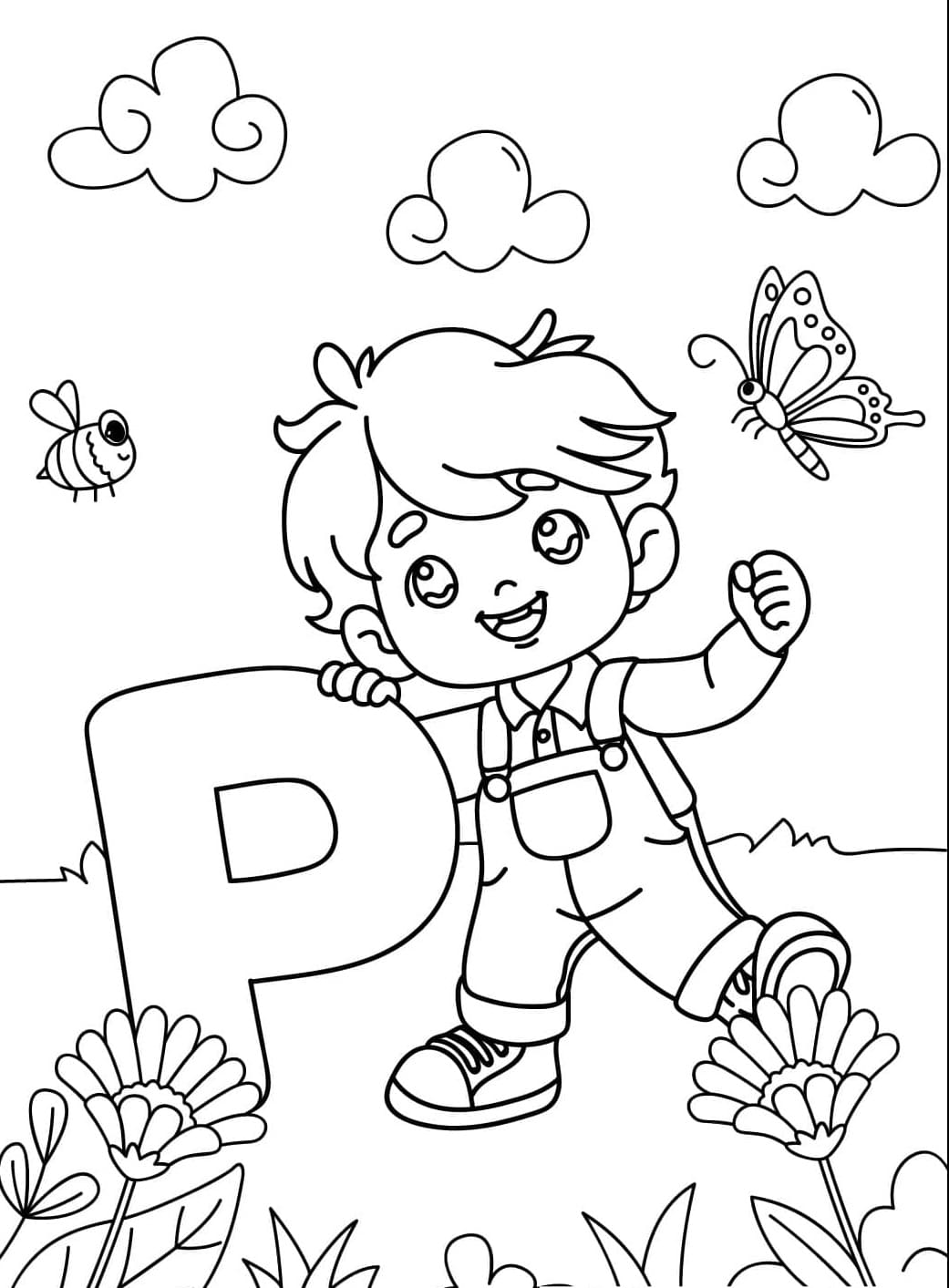 Chữ P Và Bé Trai