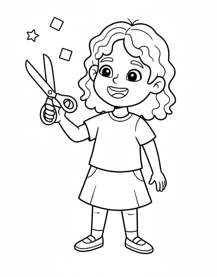 Cô Bé Với Cái Kéo