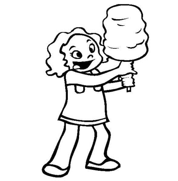 Cô Bé Với Kẹo Bông Gòn