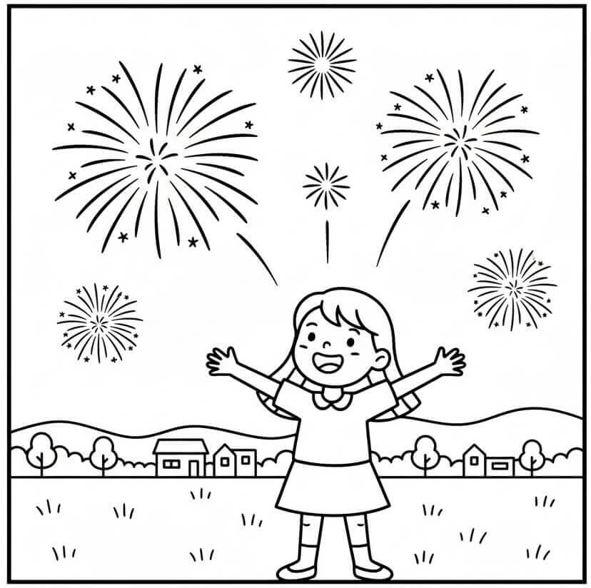 Cô Bé Xem Pháo Hoa