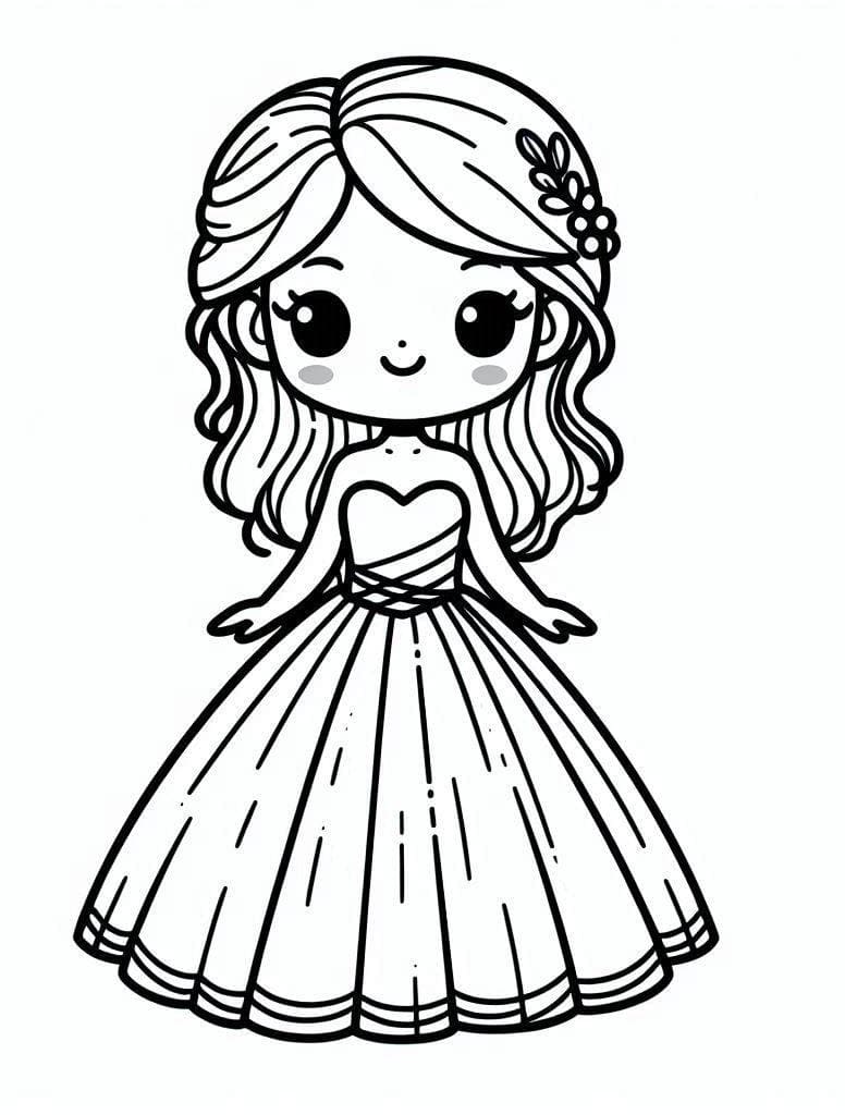 Cô Gái Cute Mặc Váy Dạ Hội