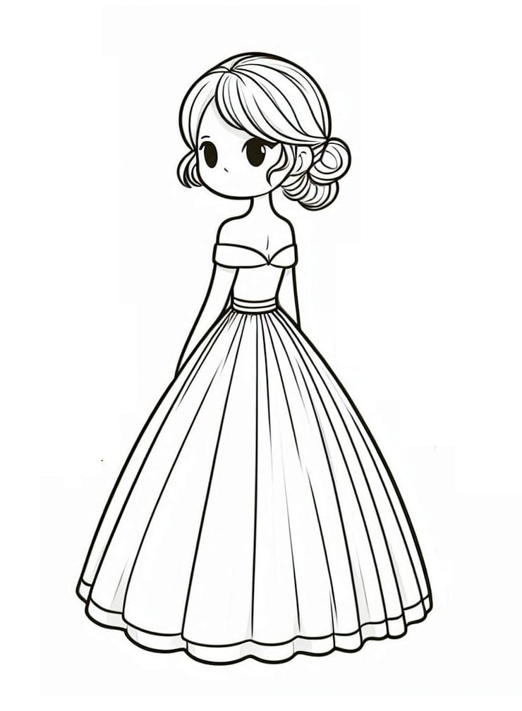 Cô Gái Xinh Đẹp Mặc Váy Dạ Hội