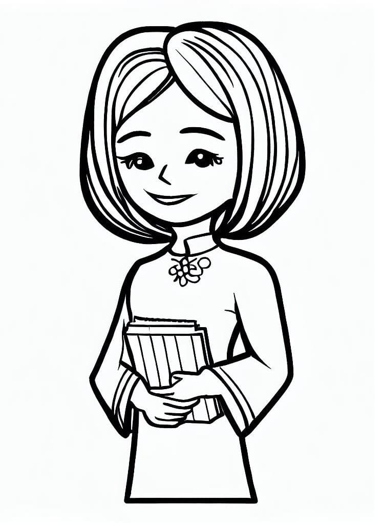 Cô Giáo Mặc Áo Dài Rất Đẹp