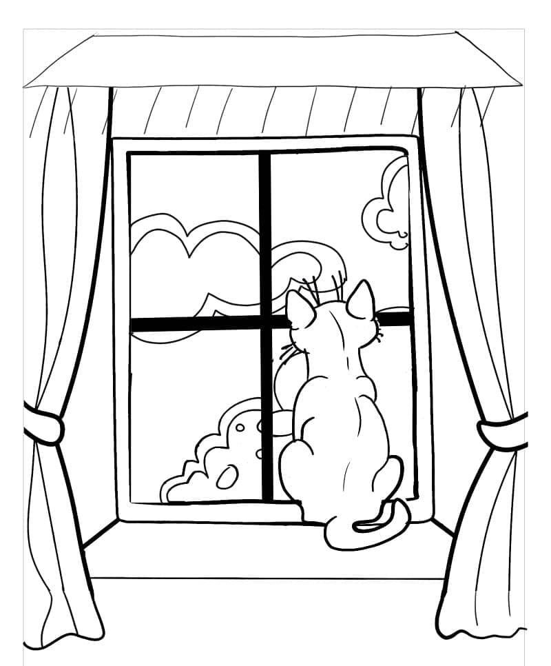 Con Mèo Bên Cửa Sổ