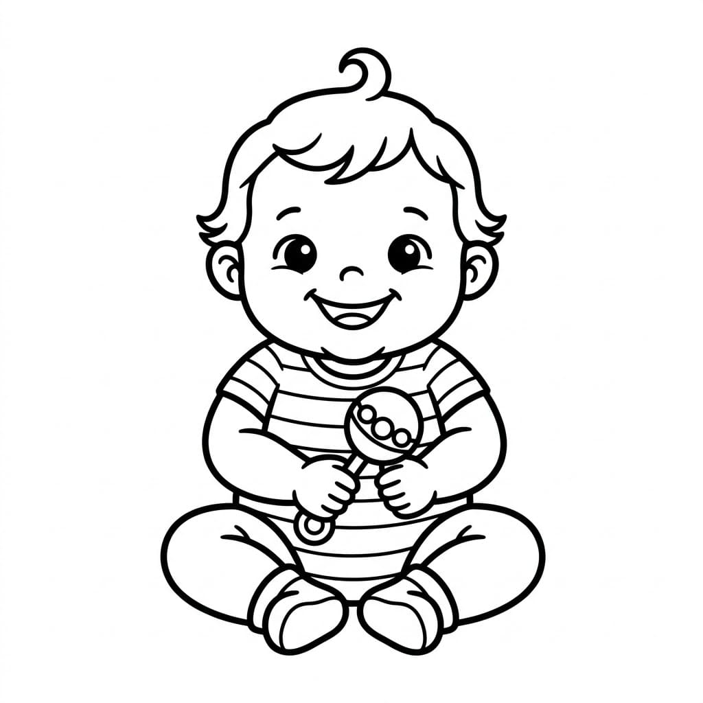 Em Bé Cầm Lục Lạc