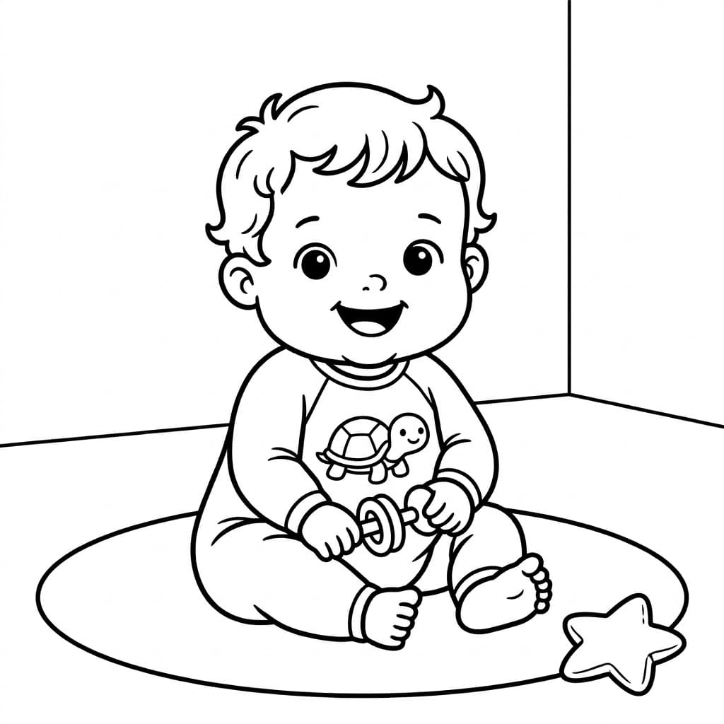 Em Bé Ngồi Góc Phòng