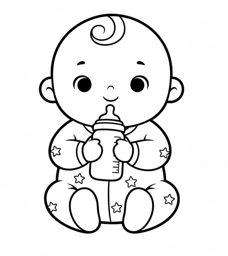 Em Bé Với Bình Sữa