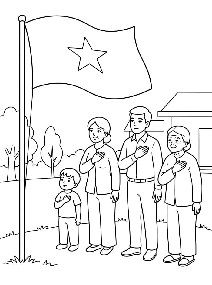 Family Saluting