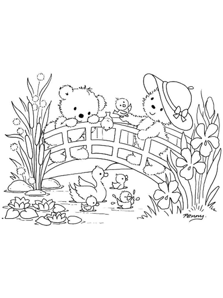 Hai Chú Gấu Trên Cây Cầu