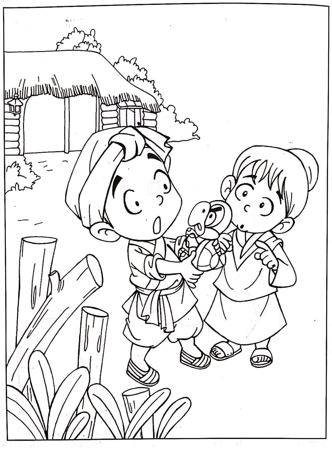 Tô Màu Truyện Cổ Tích Chàng Rùa