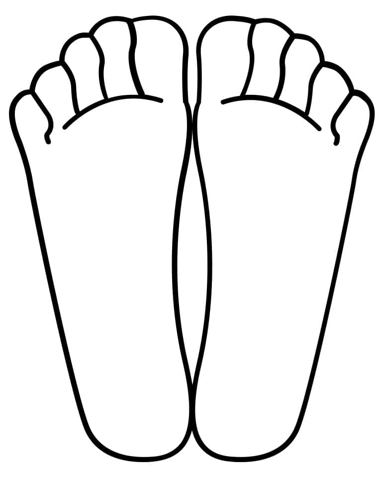 Hình Vẽ Hai Bàn Chân Đơn Giản