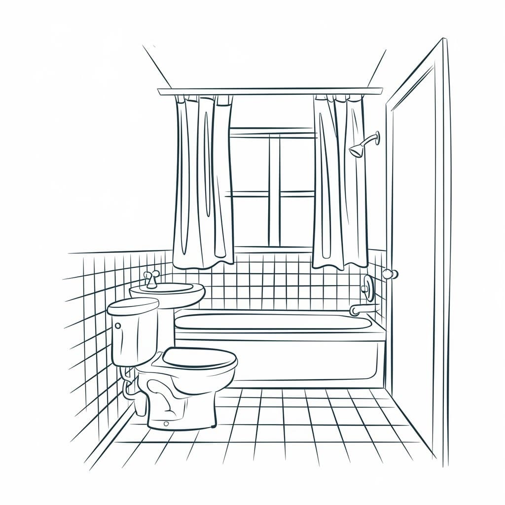 Hình Vẽ Phòng Tắm