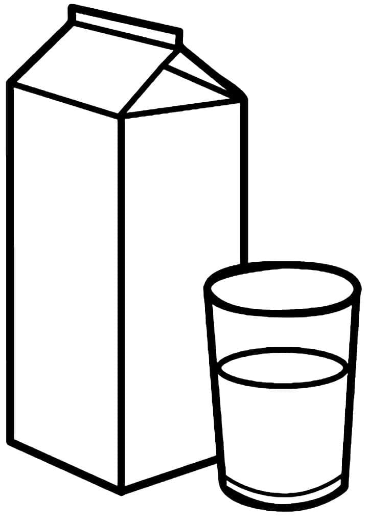 Hộp Sữa và Cốc Sữa Đơn Giản