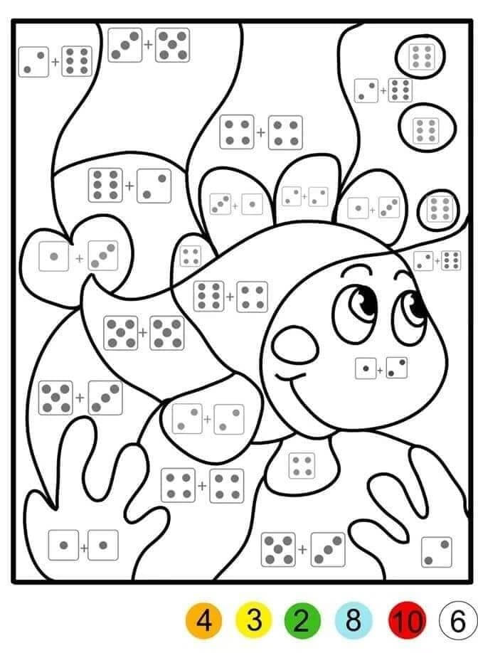 Lớp 1-Tính Toán và Tô Màu Con Cá