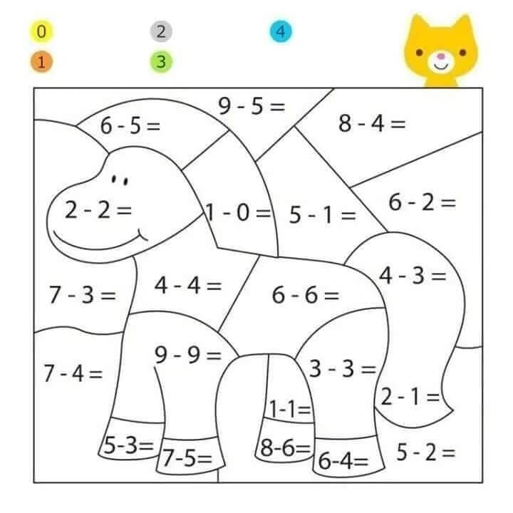 Lớp 1-Tính Toán và Tô Màu Con Ngựa