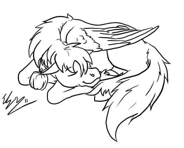 Ngựa Pegasus Đang Ngủ