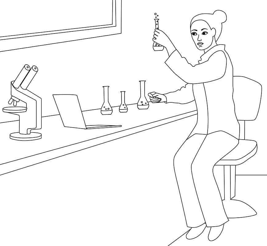 Nhà Khoa Học Đang Làm Việc