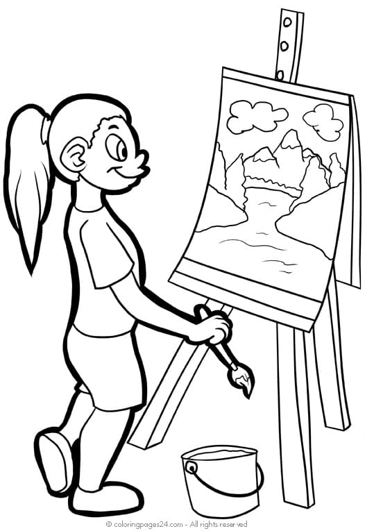 Nữ Họa Sĩ và Bức Tranh