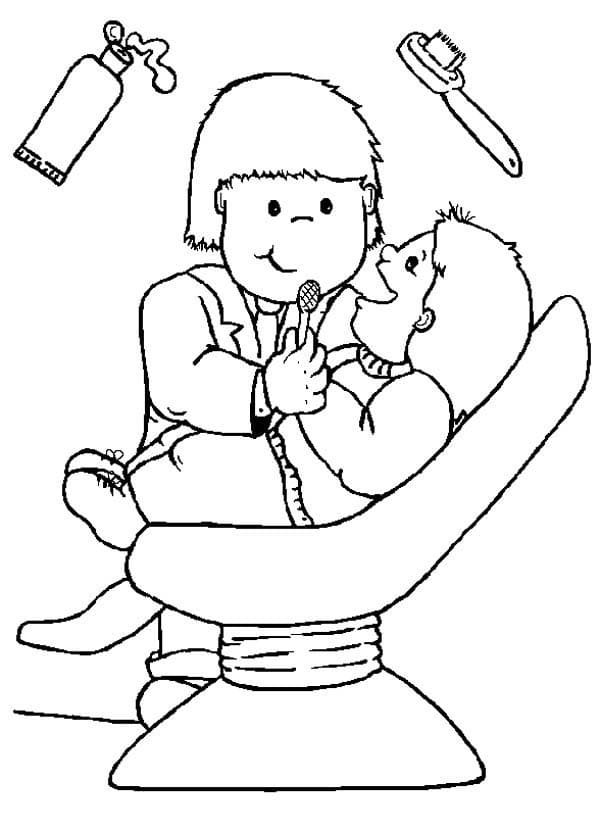 Nữ Nha Sĩ Làm Việc