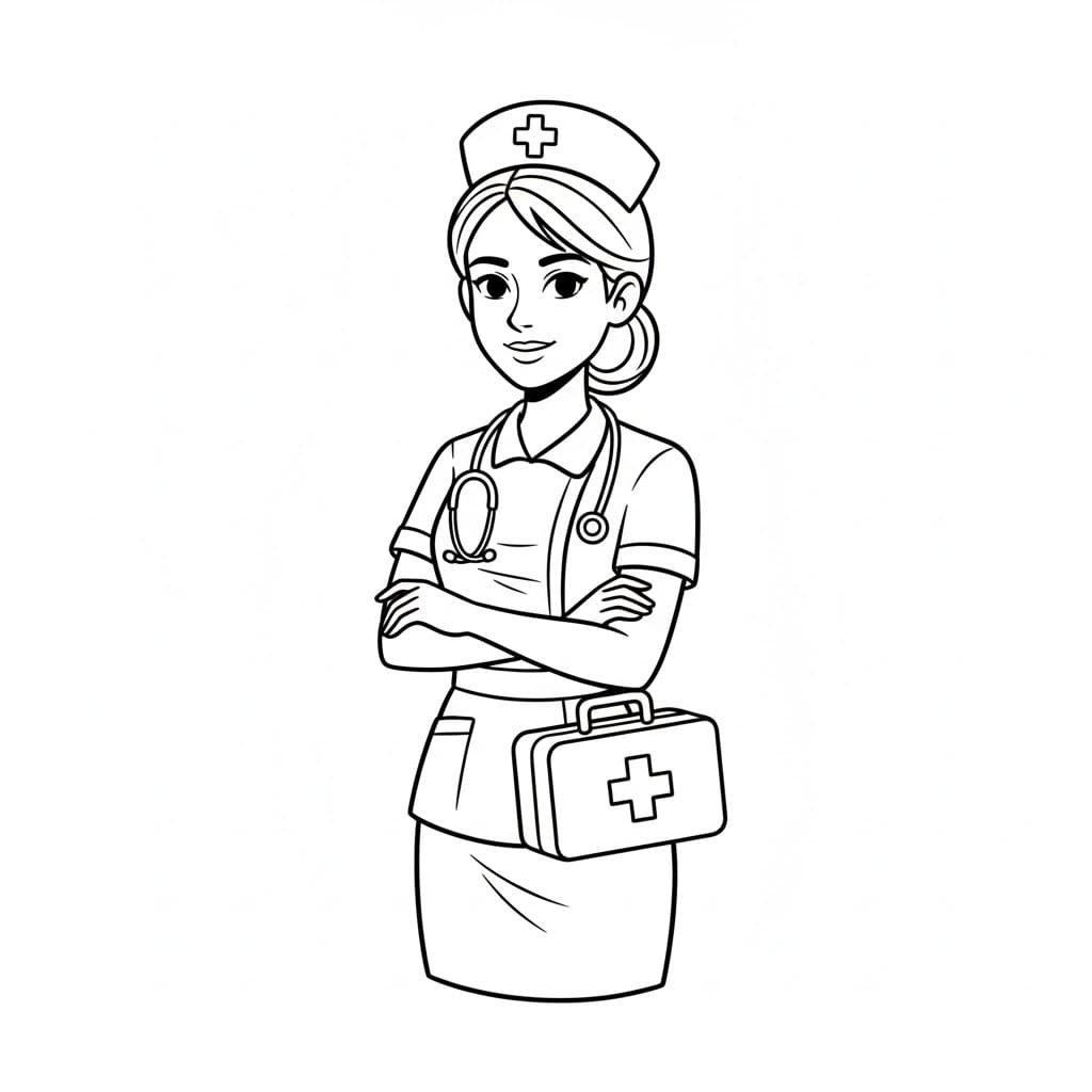 Nữ Y Tá Và Túi Y Tế