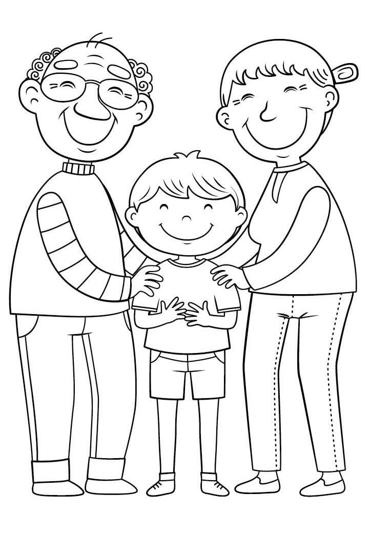 Ông Bà và Cháu Trai