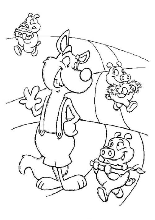 Tô Màu Ba Chú Heo Con