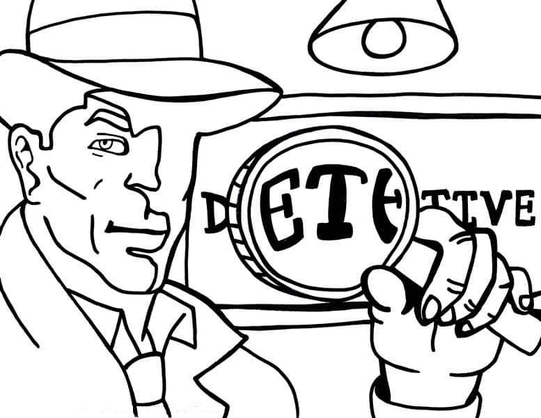 Thám Tử Cầm Chiếc Kính Lúp