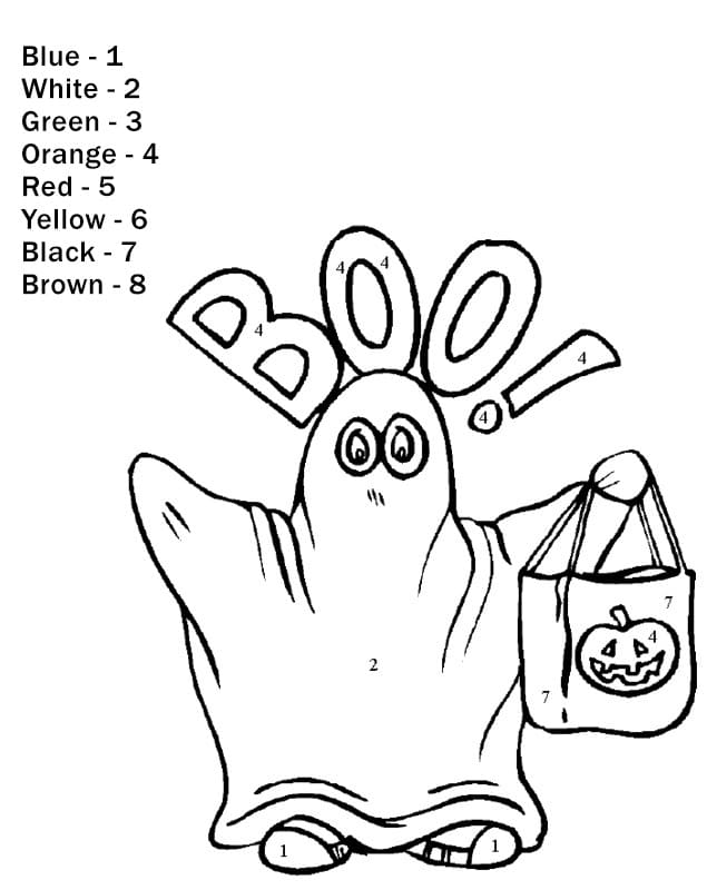 Tô Màu Theo Số Halloween
