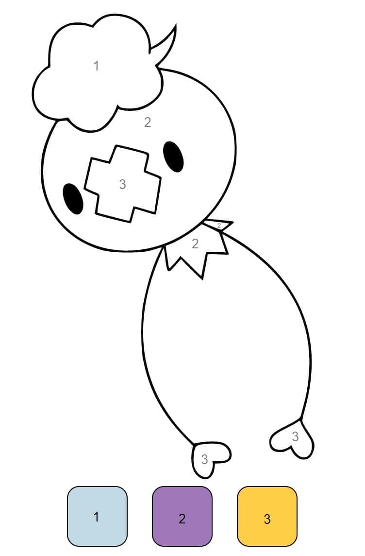 Tô Màu Theo Số Pokemon Drifloon