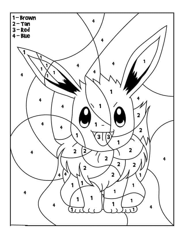 Tô Màu Theo Số Pokemon Eevee