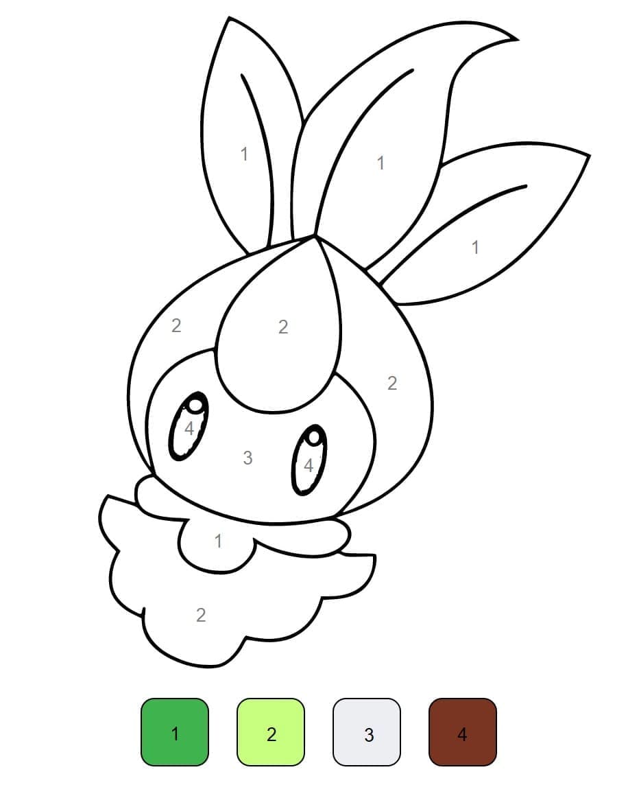 Tô Màu Theo Số Pokemon Petilil