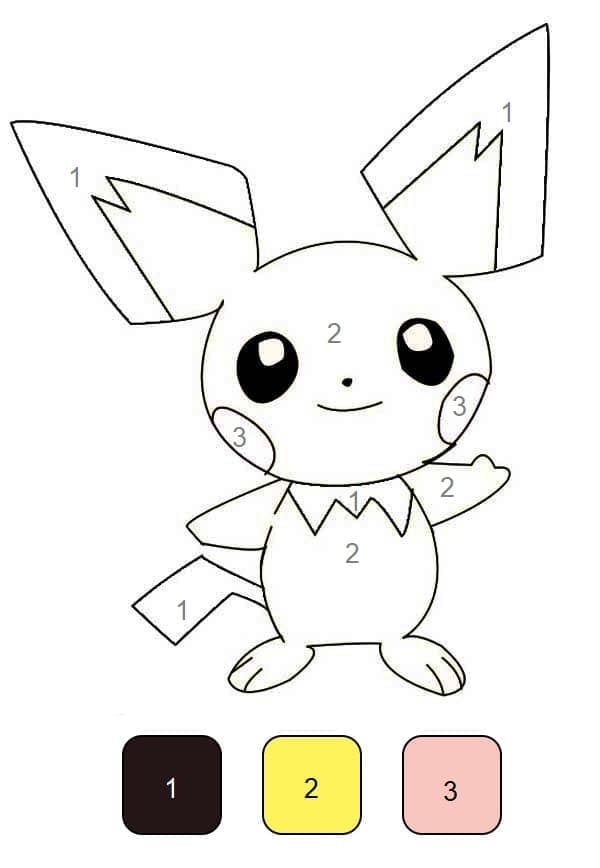 Tô Màu Theo Số Pokemon Pichu
