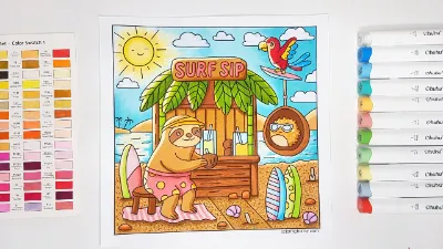 Trang Tô Màu Mùa Hè Thoải Mái Với Bút Đánh Dấu