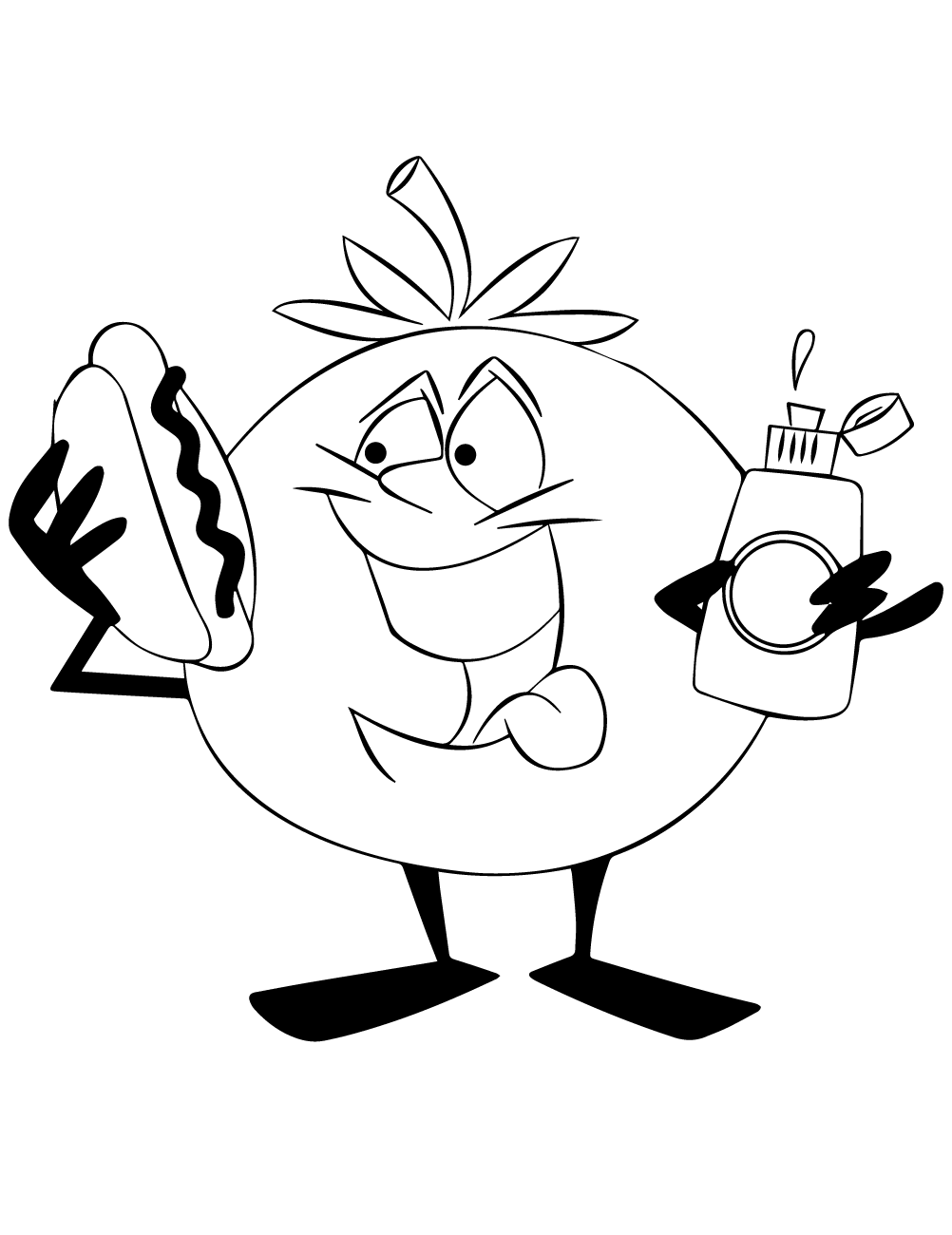 cà chua ăn bánh kẹp