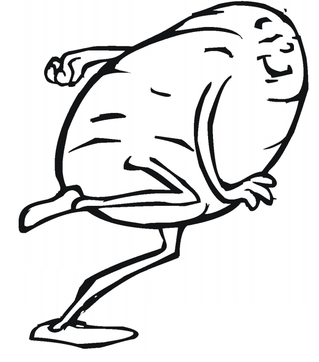 củ khoai tây đang chạy