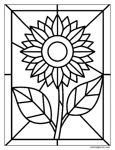 Trang Tô Màu Hoa Hướng Dương Kính Màu