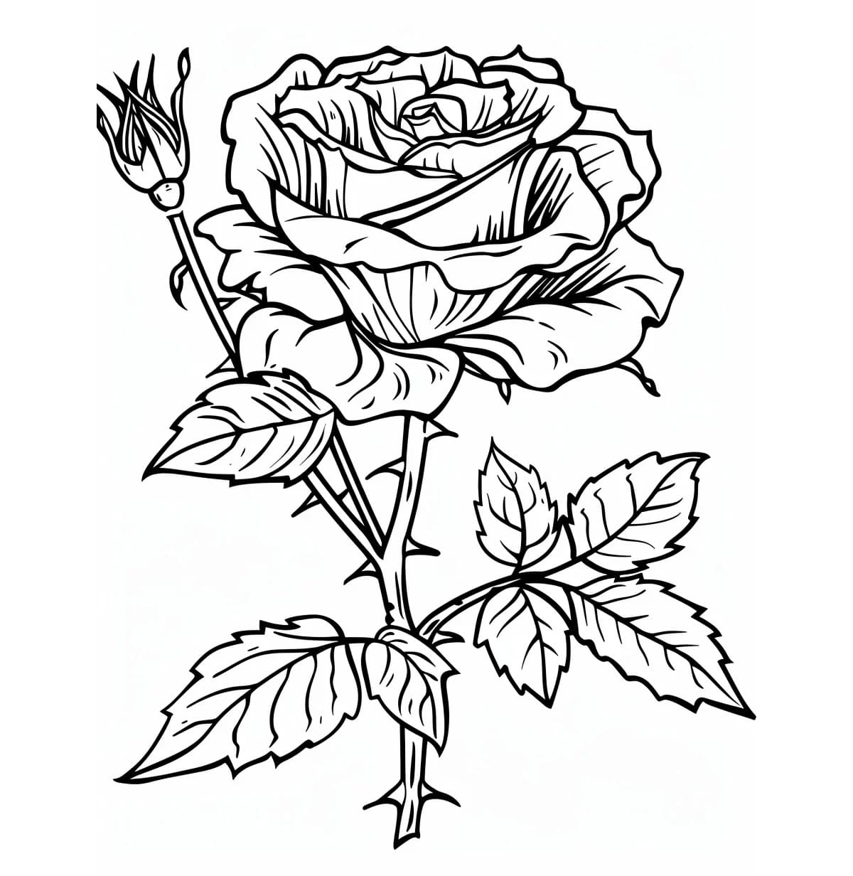 Bông Hoa Hồng Và Nụ Hoa