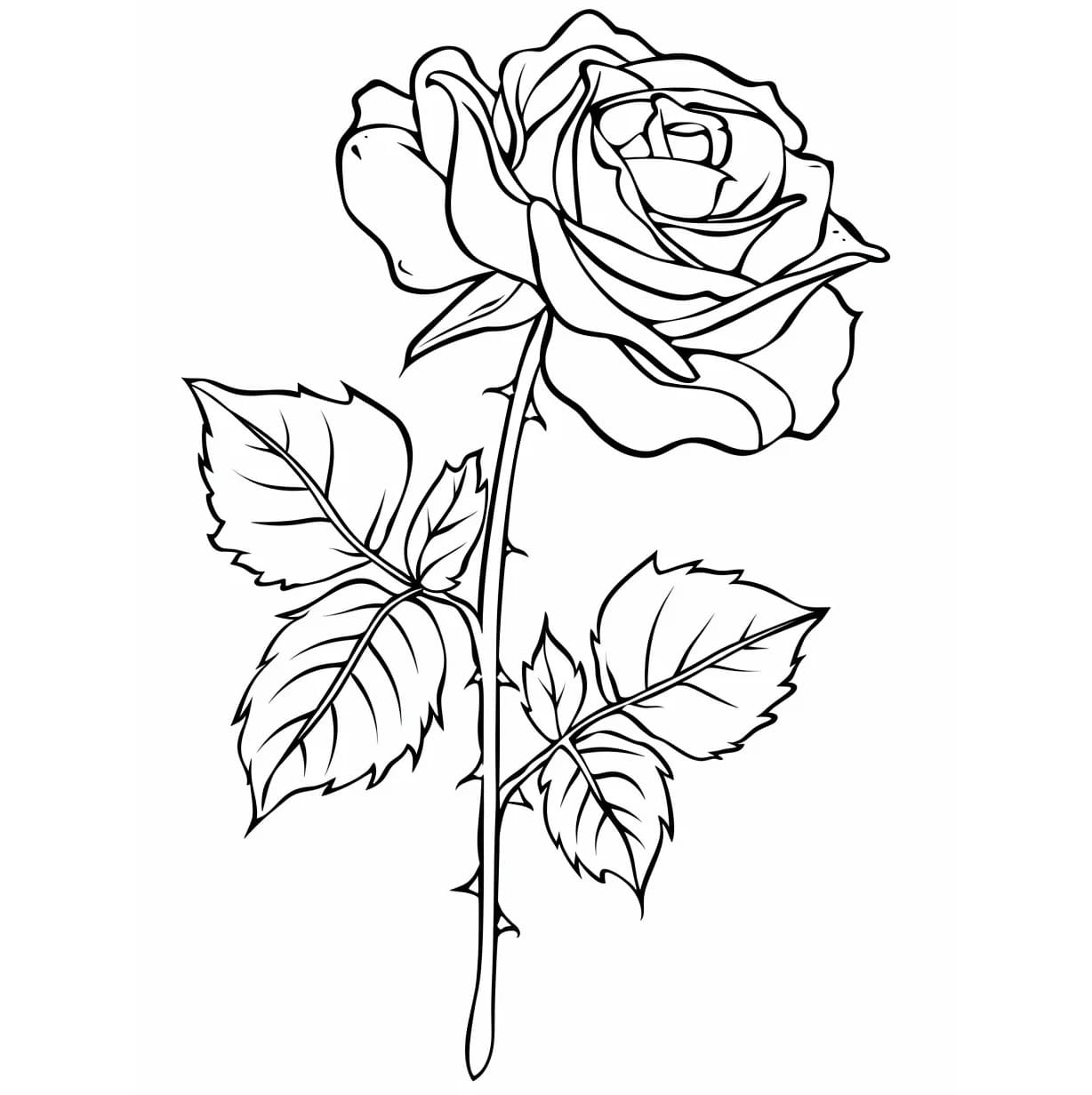 Cành Hoa Hồng Lớn