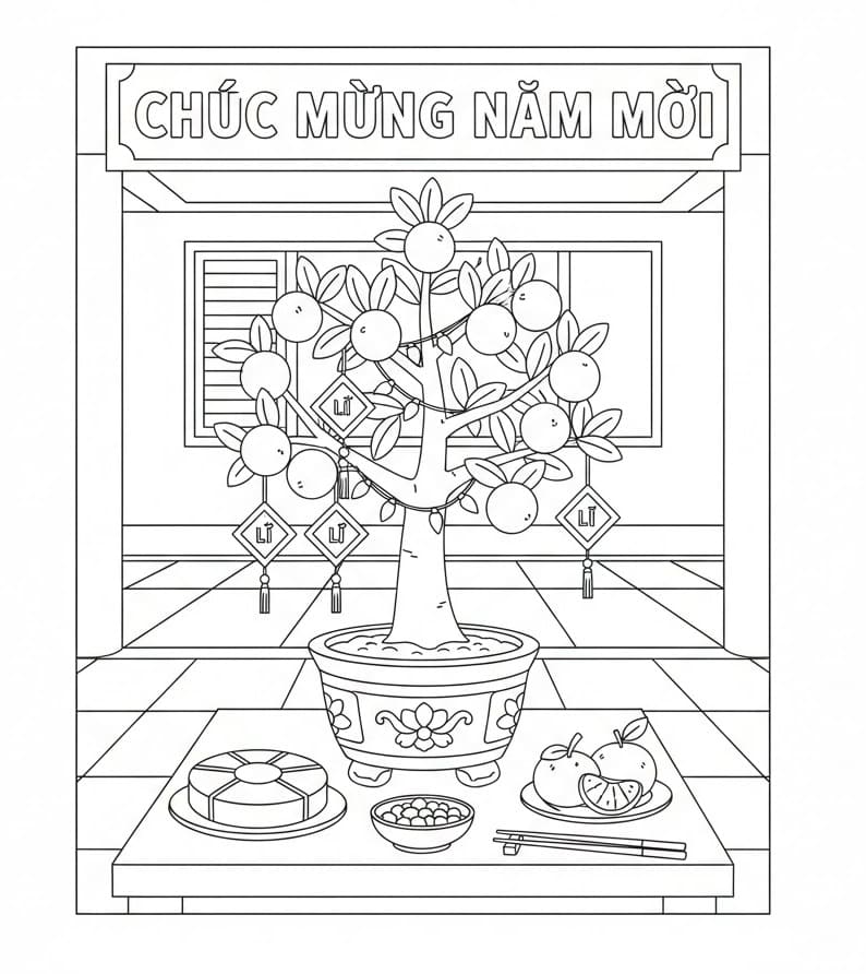 Cây Quất Trên Bàn