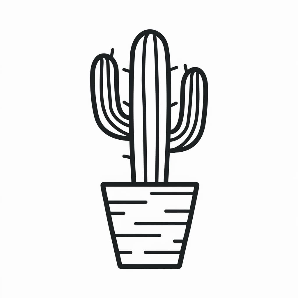 Chậu Xương Rồng Đơn Giản