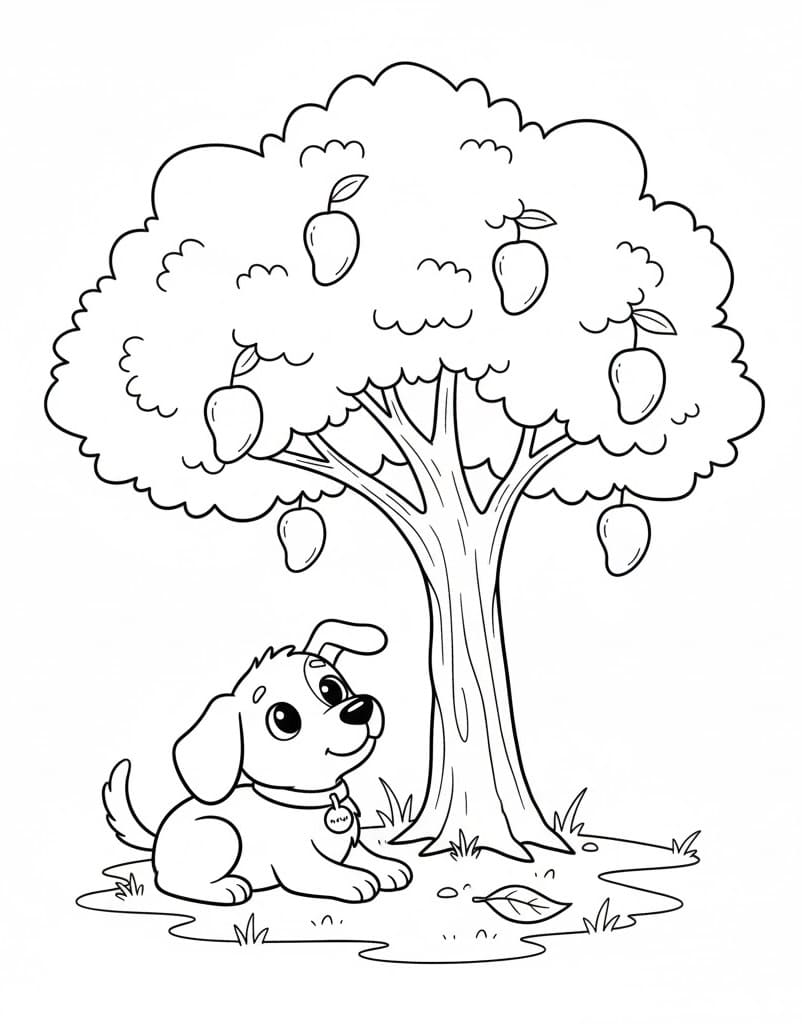 Chú Chó Dưới Cây Xoài