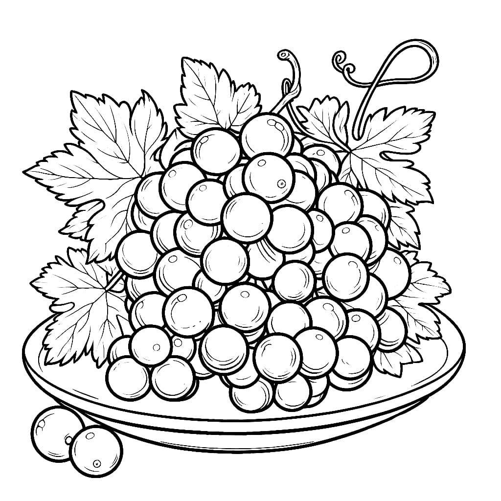 Chùm Nho Ngon Trên Đĩa